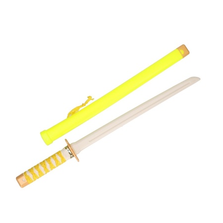 Ninja vechters zwaard verkleed wapen geel 65 cm 
