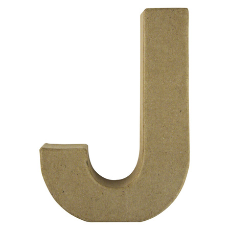 Paper mache letter J
