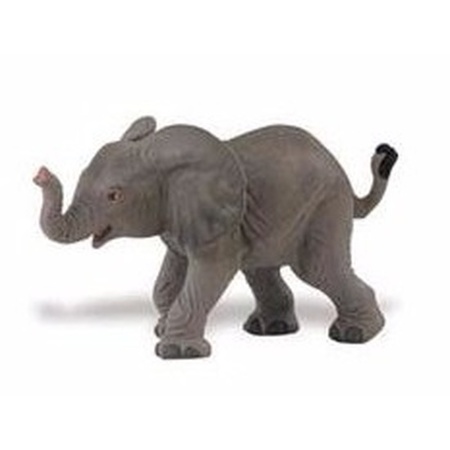 Plastic toy African elephant calf 8 cm