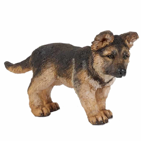 Plastic toy German Shepherd puppy 8 cm