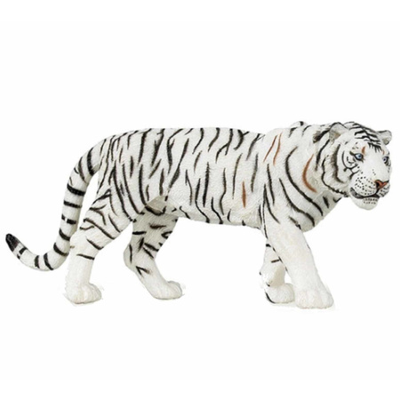 Plastic speelgoed dieren figuren setje witte tijgers familie van moeder en kind