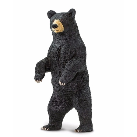 Plastic toy black bear 10 cm