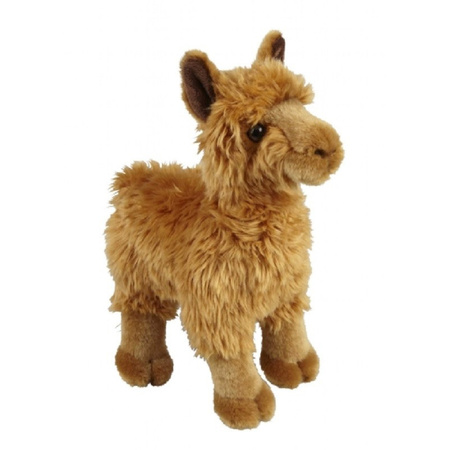 Alpacas/lamas speelgoed artikelen alpaca/lama knuffelbeest bruin 28 cm