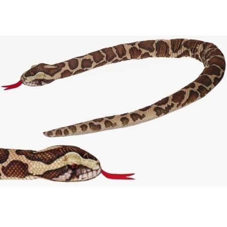 Slangen speelgoed artikelen Birmese python knuffelbeest bruin 150 cm