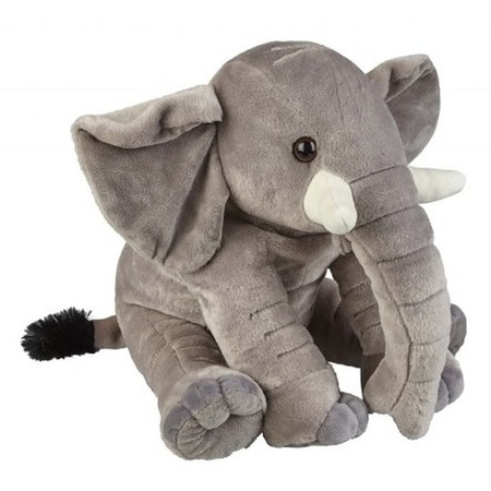 Olifanten speelgoed artikelen olifant knuffelbeest grijs 38 cm
