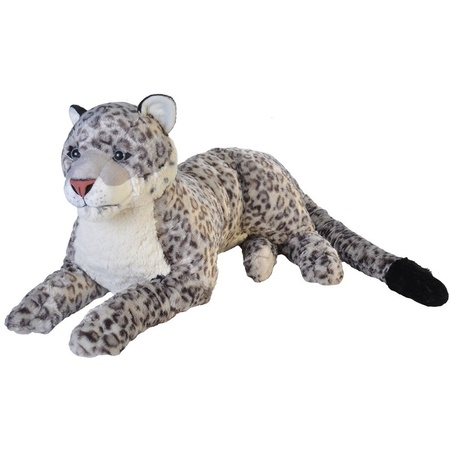 Plush snow leopard cuddle/soft toy 76 cm