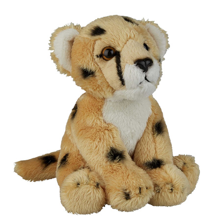 Safari animals serie soft toys 2x - Elephant and Cheetah 15 cm
