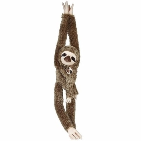 Plush sloth with baby toy 90 cm