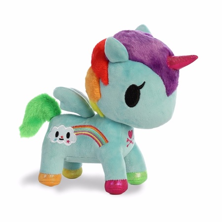 Plush mint unicorn cuddle toy 25 cm