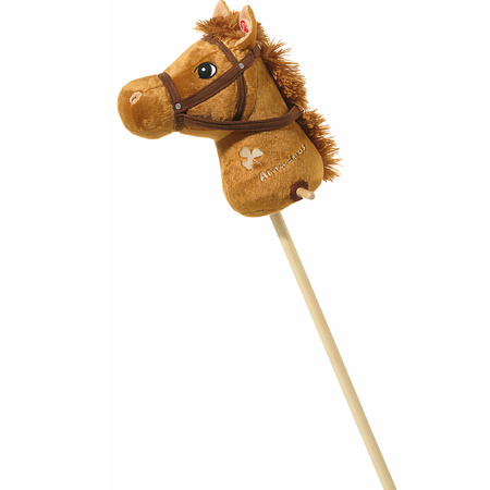 Plush hobby horse brown with sound 110 cm