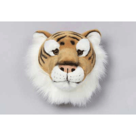 Plush tiger animal head wall decoration