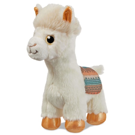 Plush white alpaca/llama cuddle toy 18 cm