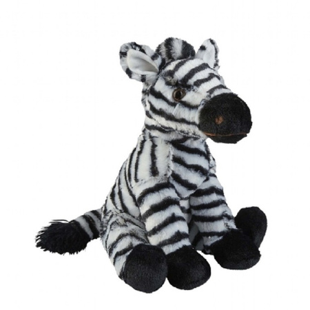 Pluche zwart/witte zebra knuffel 30 cm speelgoed