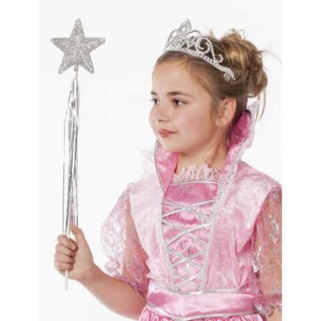 Silver princess tiara for girls