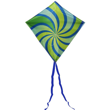 Rhombus junior diamond kite green for kids 65 x 65 cm