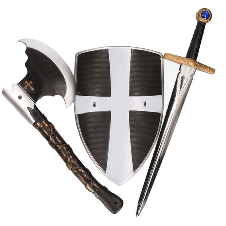 Knights weapon set black/white 3-pieces