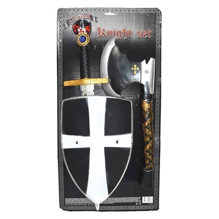Knights weapon set black/white 3-pieces