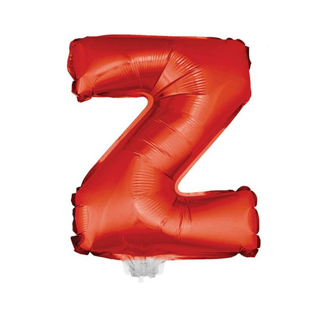 Red inflatable letter balloon Z on a stick