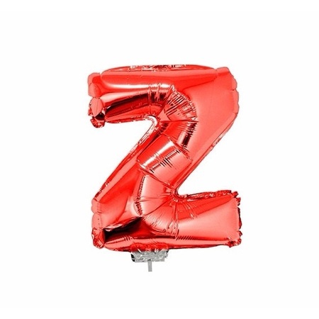 Red inflatable letter balloon Z on a stick