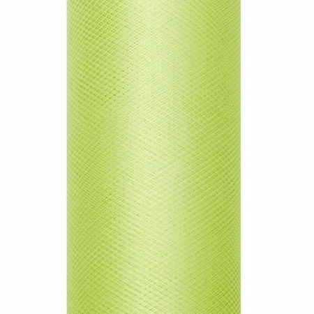 Tule stof licht groen 15 cm breed