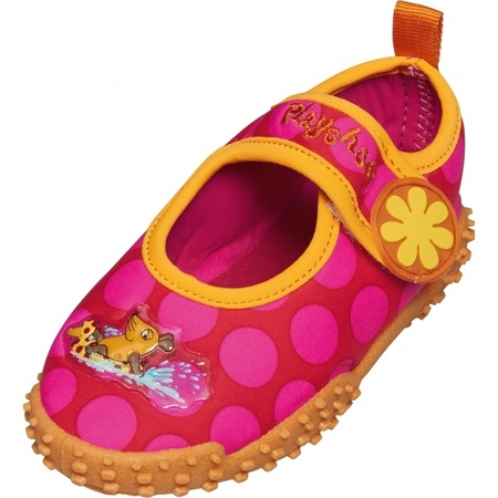 Aquashoes pink with flower for girls