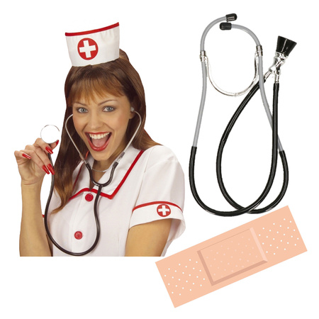 Nurse hospital carnaval set - accessoiries 3-parts