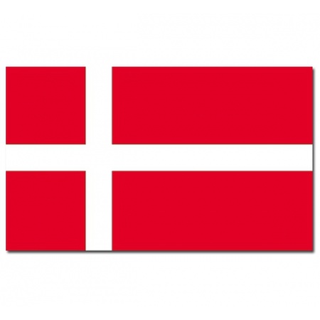 Landenvlag Denemarken + 2 gratis stickers