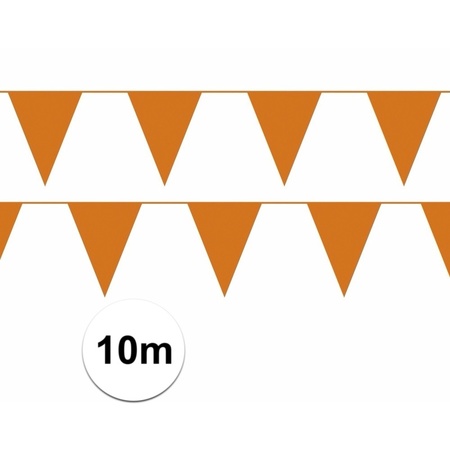 Oranje/Groene feest punt vlaggetjes pakket 200 meter