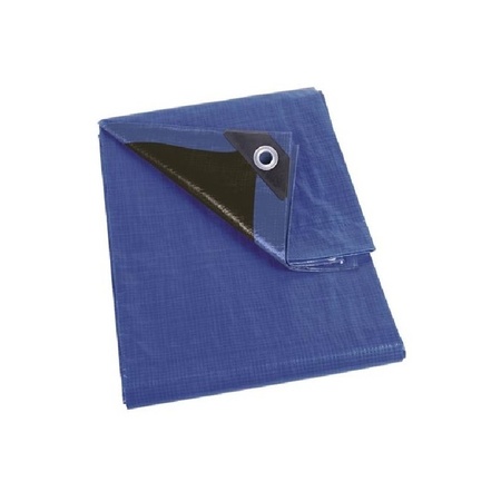 Tarp blue 2 x 3 meter with 10x tension rubbers and s-hooks
