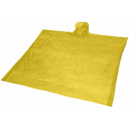 Yellow rain poncho for adults