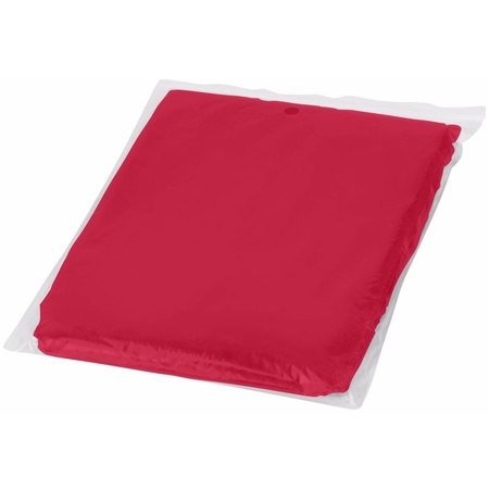 Red rain poncho for adults