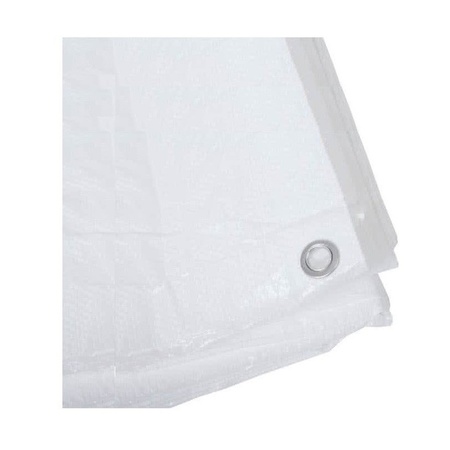 Tarp white 5 x 6 meter white 20x tension rubbers and s-hooks