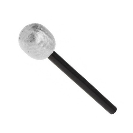 Plastic silver toy microphone