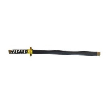 Zwart plastic ninja/ samurai zwaard  60 cm